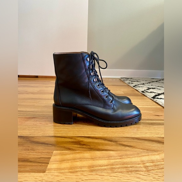 Madewell The Julien Lace-Up Lugsole Boot in Leather - Picture 1 of 13